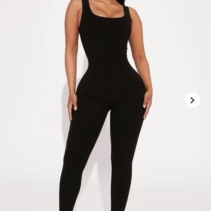 Fashion Nova Black Sleeveless Jumpsuit
